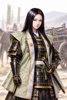 女性・陣羽織・太刀　NO.006